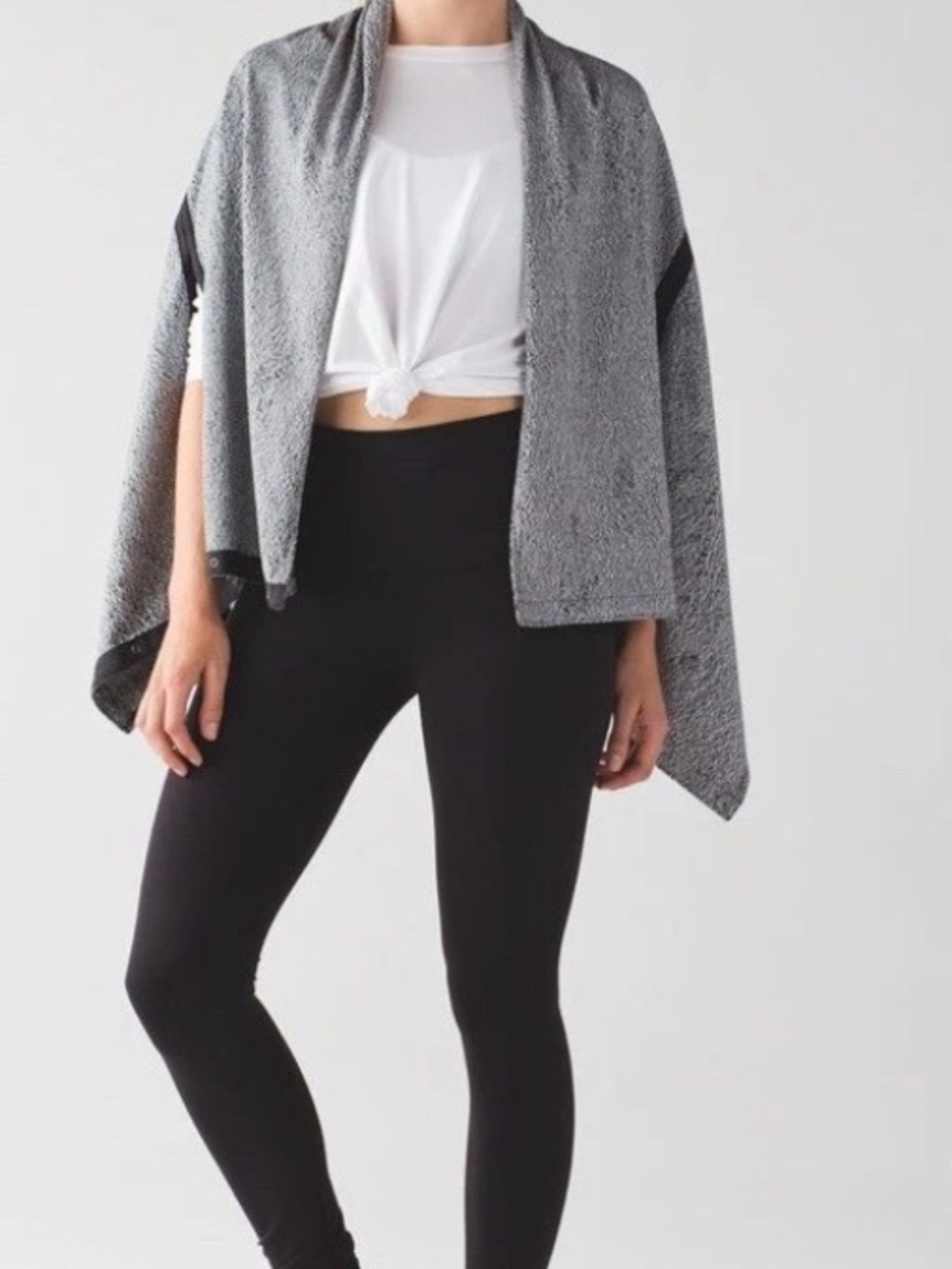 Lululemon Vinyasa Scarf Wrap Rulu Running Luon Speckled Jacquard Athletic Black
